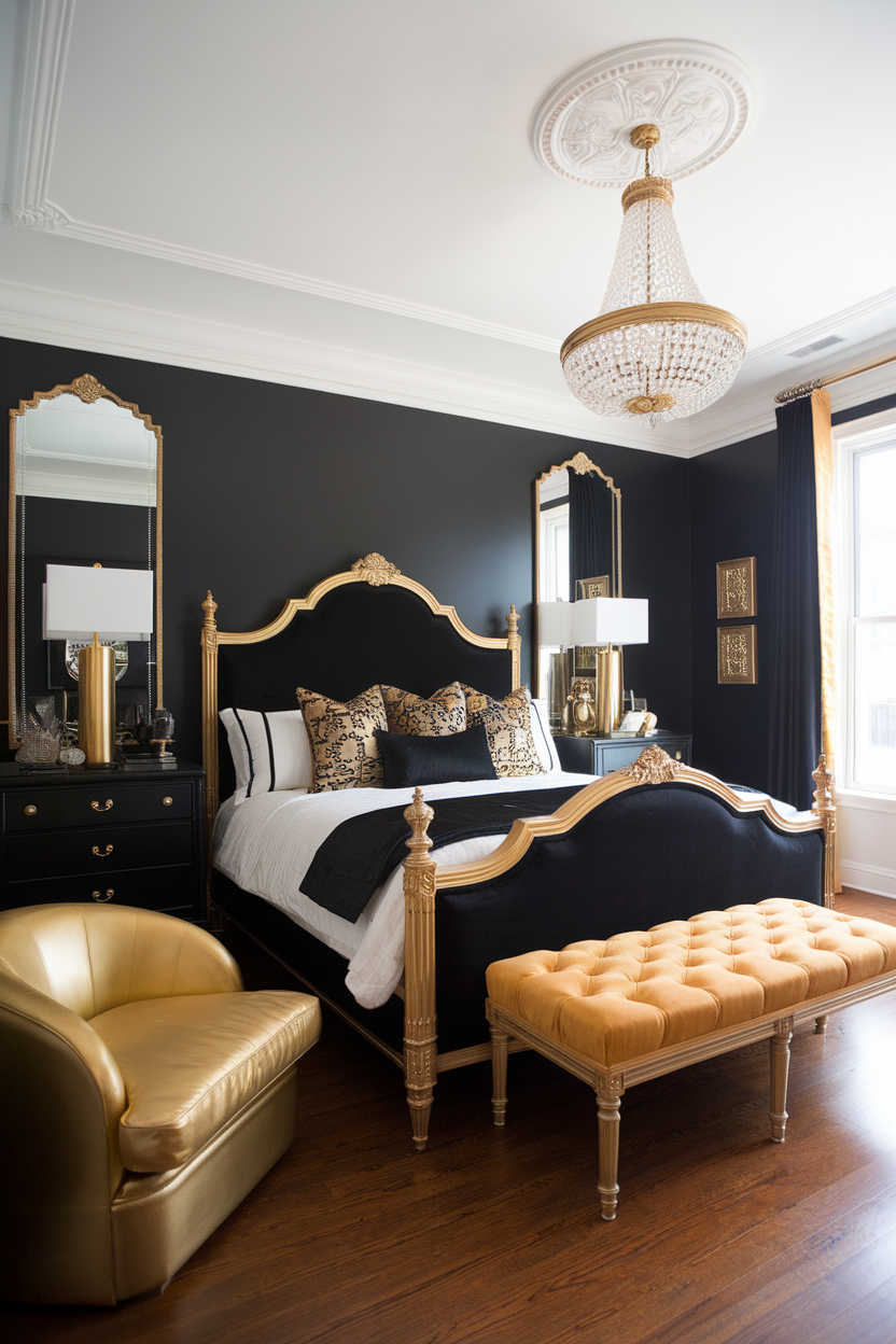 50 Stunning Black and Gold Bedroom Ideas to Transform Your Space