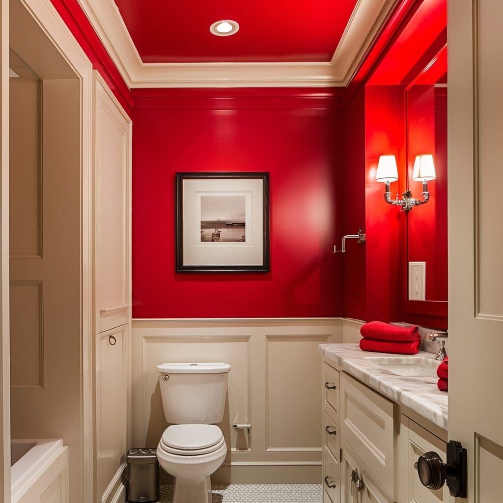 24 Red Bathroom Ideas That'll Make You Never Want To Leave This Room Again