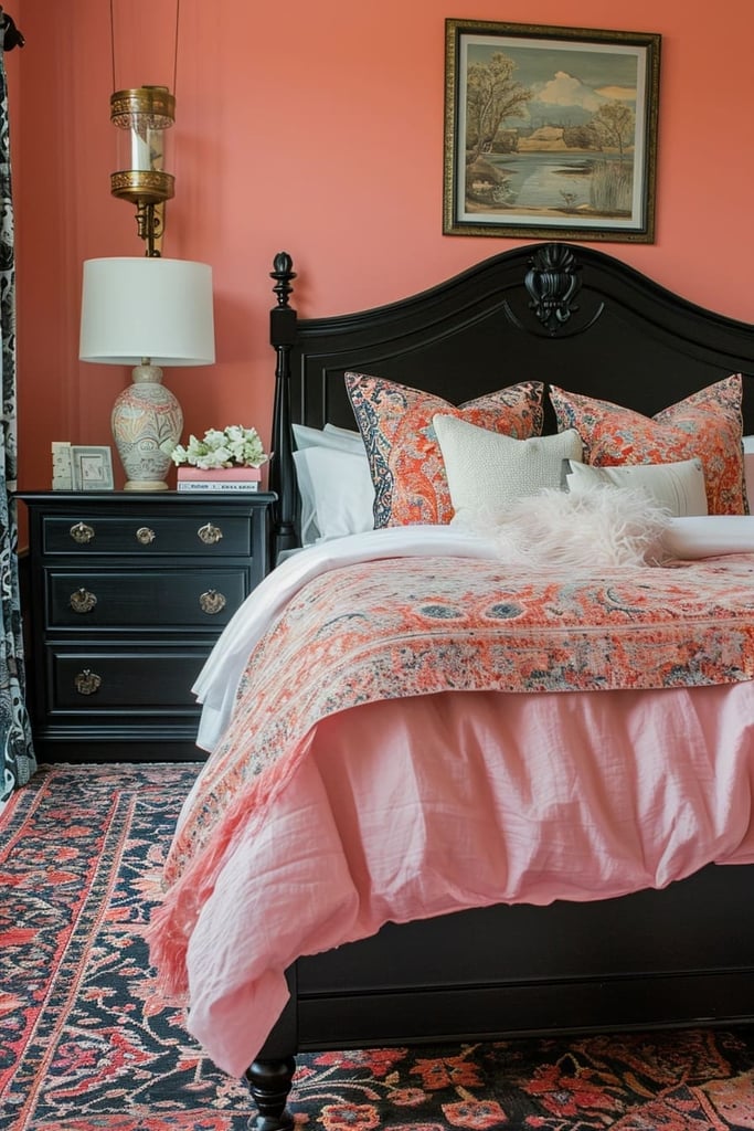 25 Edgy and Chic Pink and Black Bedroom Ideas