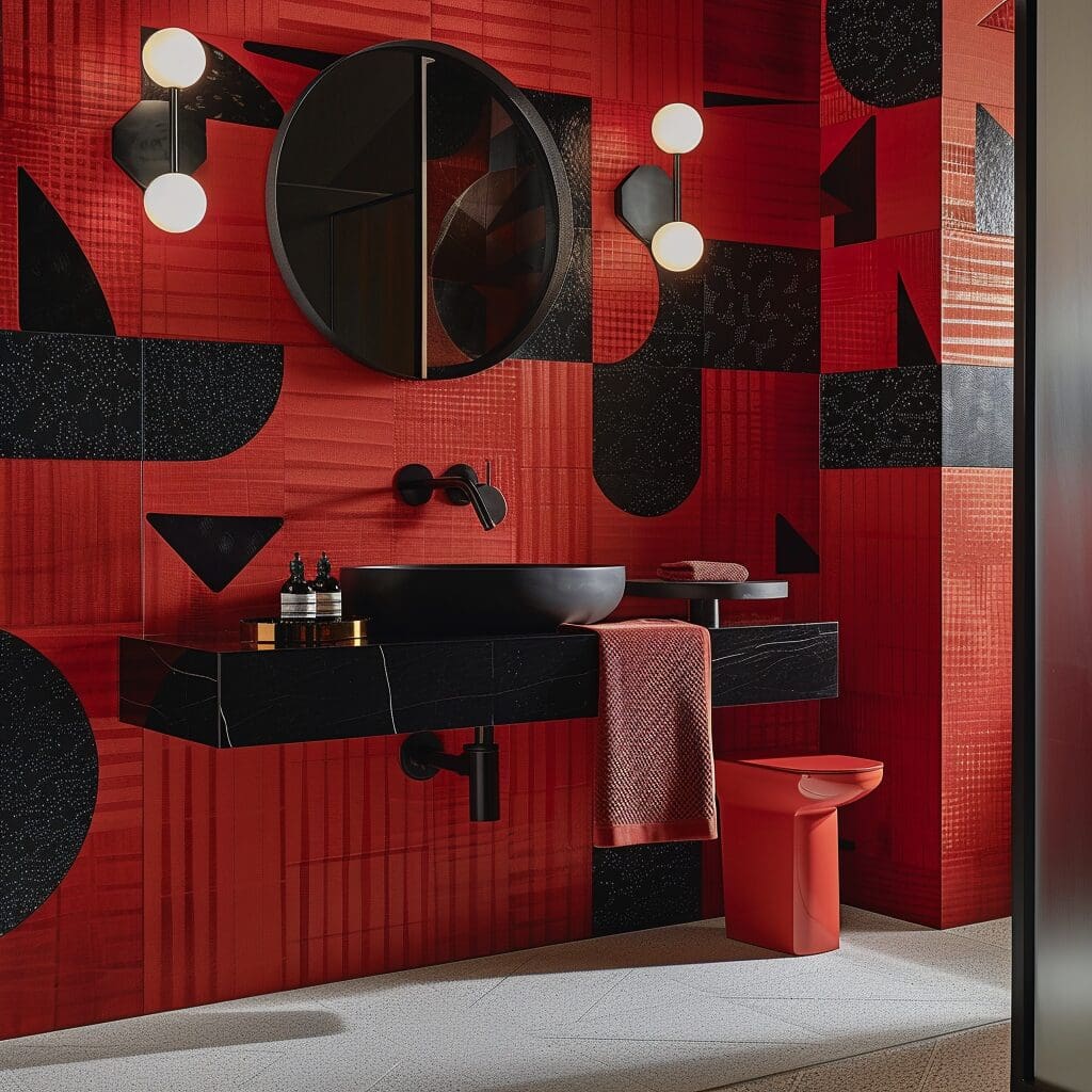 24 Red Bathroom Ideas That'll Make You Never Want To Leave This Room Again