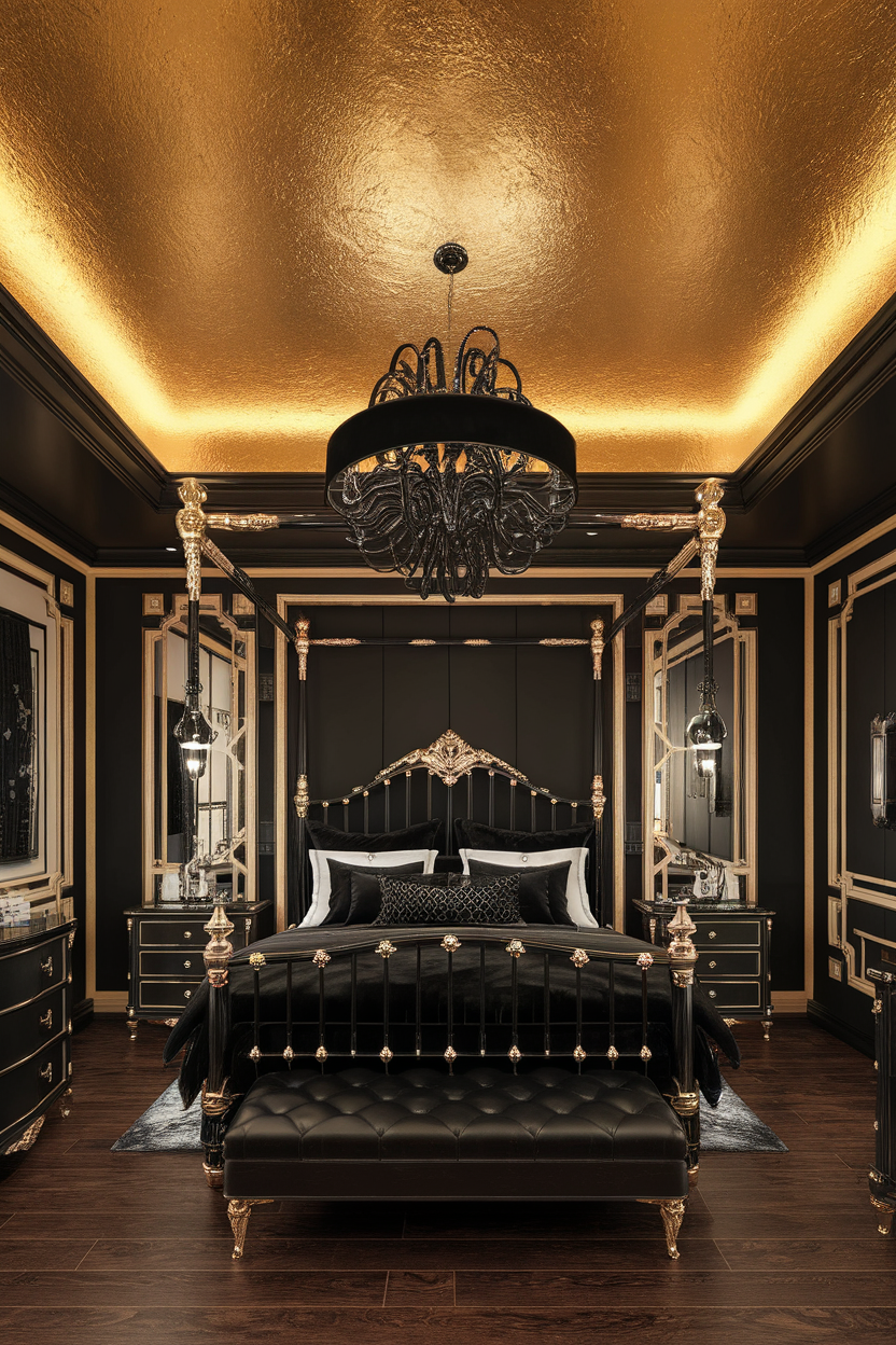 50 Stunning Black and Gold Bedroom Ideas to Transform Your Space