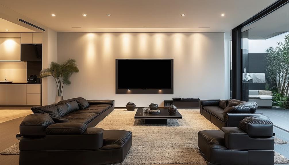 wall mounted tv enhances focus