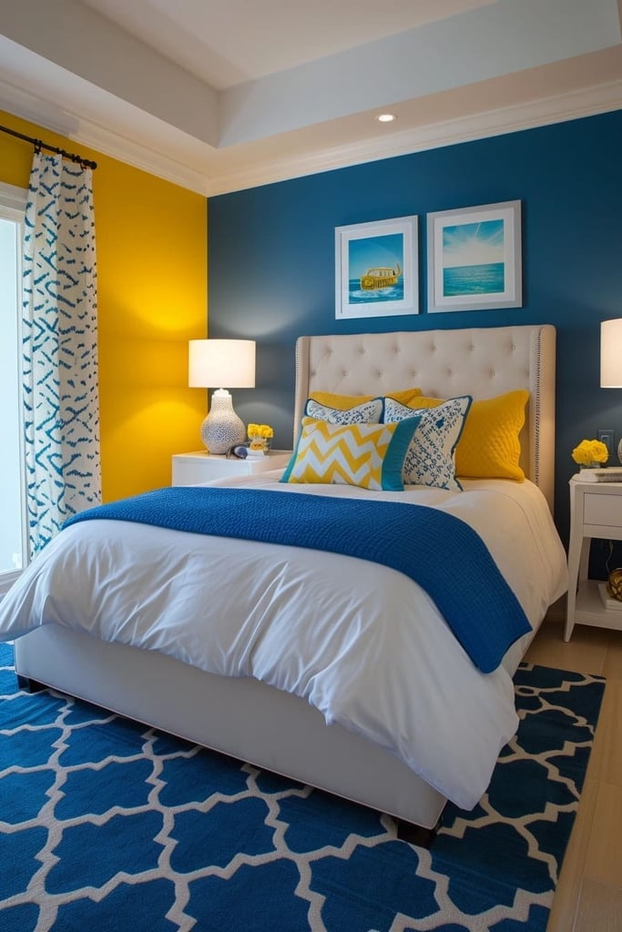 25 Refreshing Blue and Yellow Bedroom Ideas You???ll Love