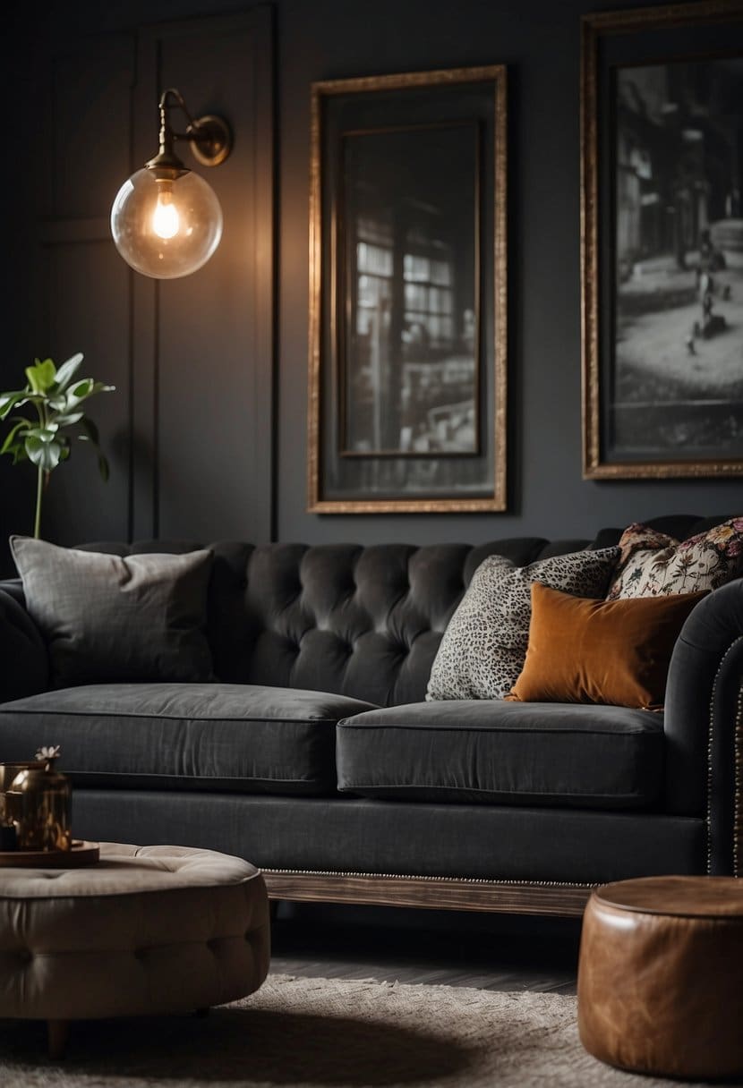 25 Charcoal Sofa Arrangements for a Stylish Living Room