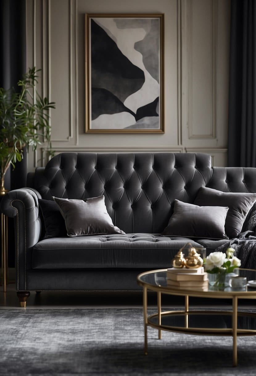 25 Charcoal Sofa Arrangements for a Stylish Living Room