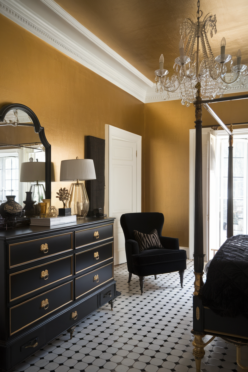 50 Stunning Black and Gold Bedroom Ideas to Transform Your Space