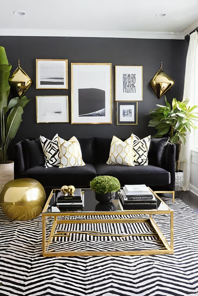 25 Black and Gold Living Room Ideas for Chic Decor
