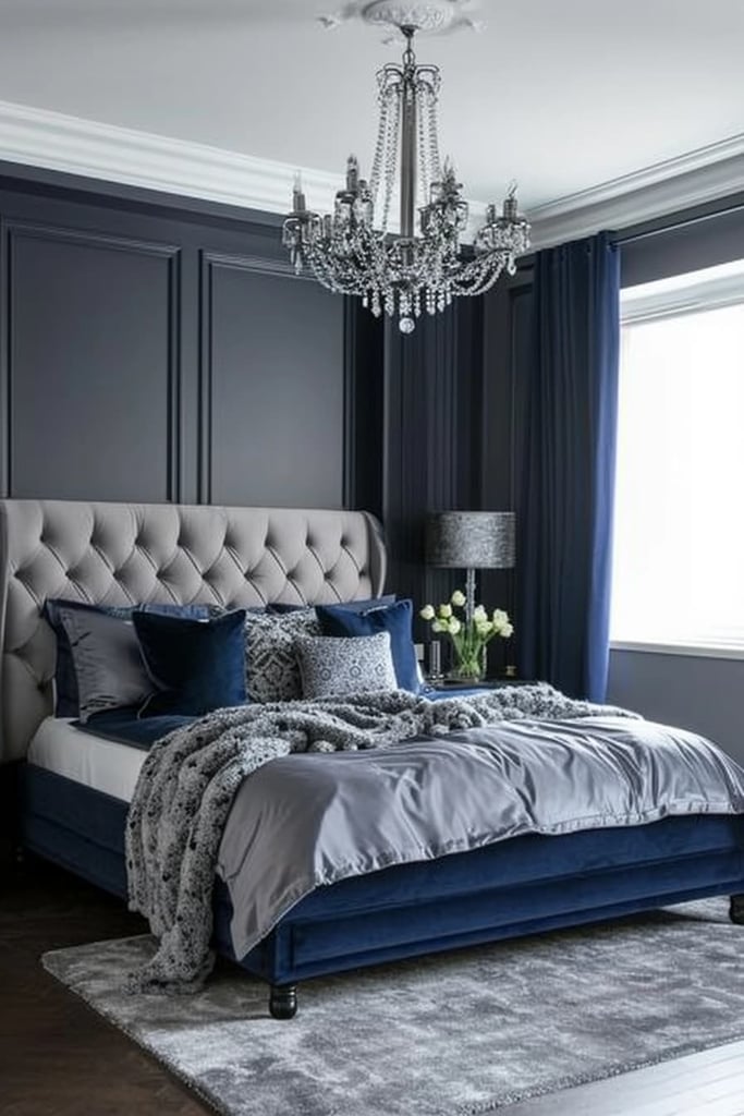 25 Navy Blue and Grey Bedroom Ideas We Love
