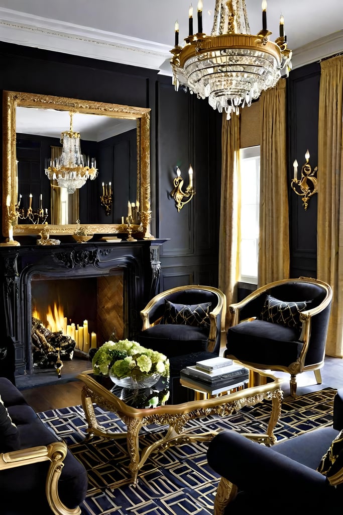 25 Black and Gold Living Room Ideas for Chic Decor
