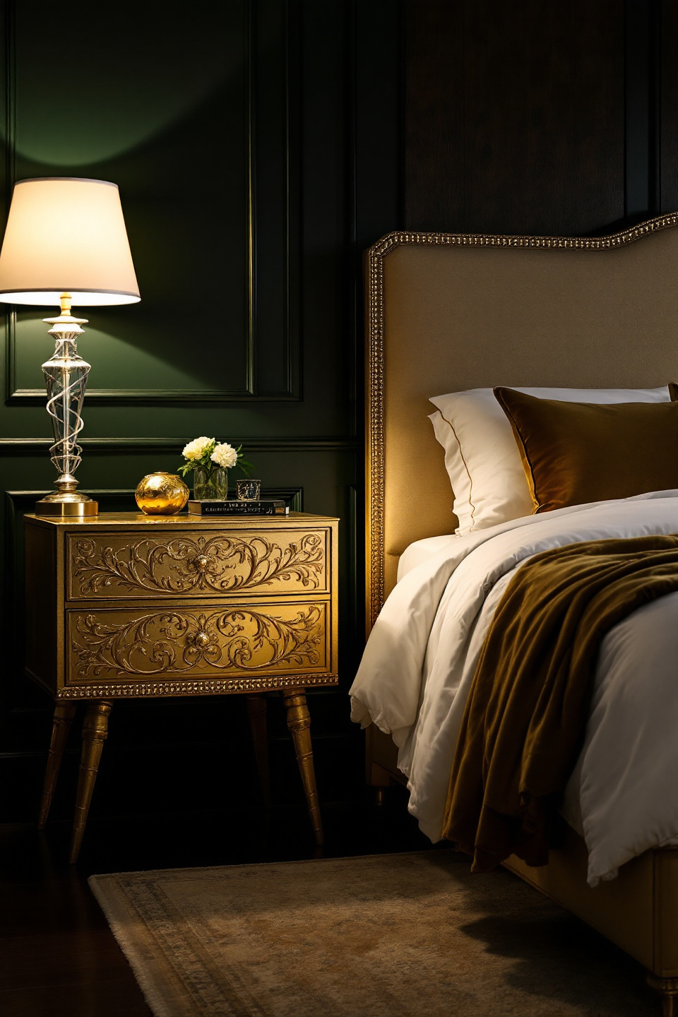 25 Stunning Dark Green and Gold Bedroom Ideas You'll Fall in Love With