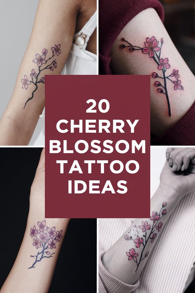 20 Cherry Blossom Tattoos That'll Make You Swoon