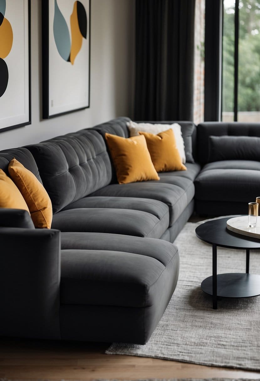 25 Charcoal Sofa Arrangements for a Stylish Living Room