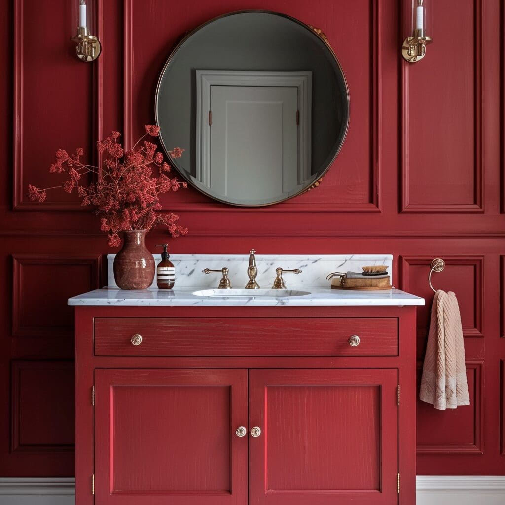 24 Red Bathroom Ideas That'll Make You Never Want To Leave This Room Again