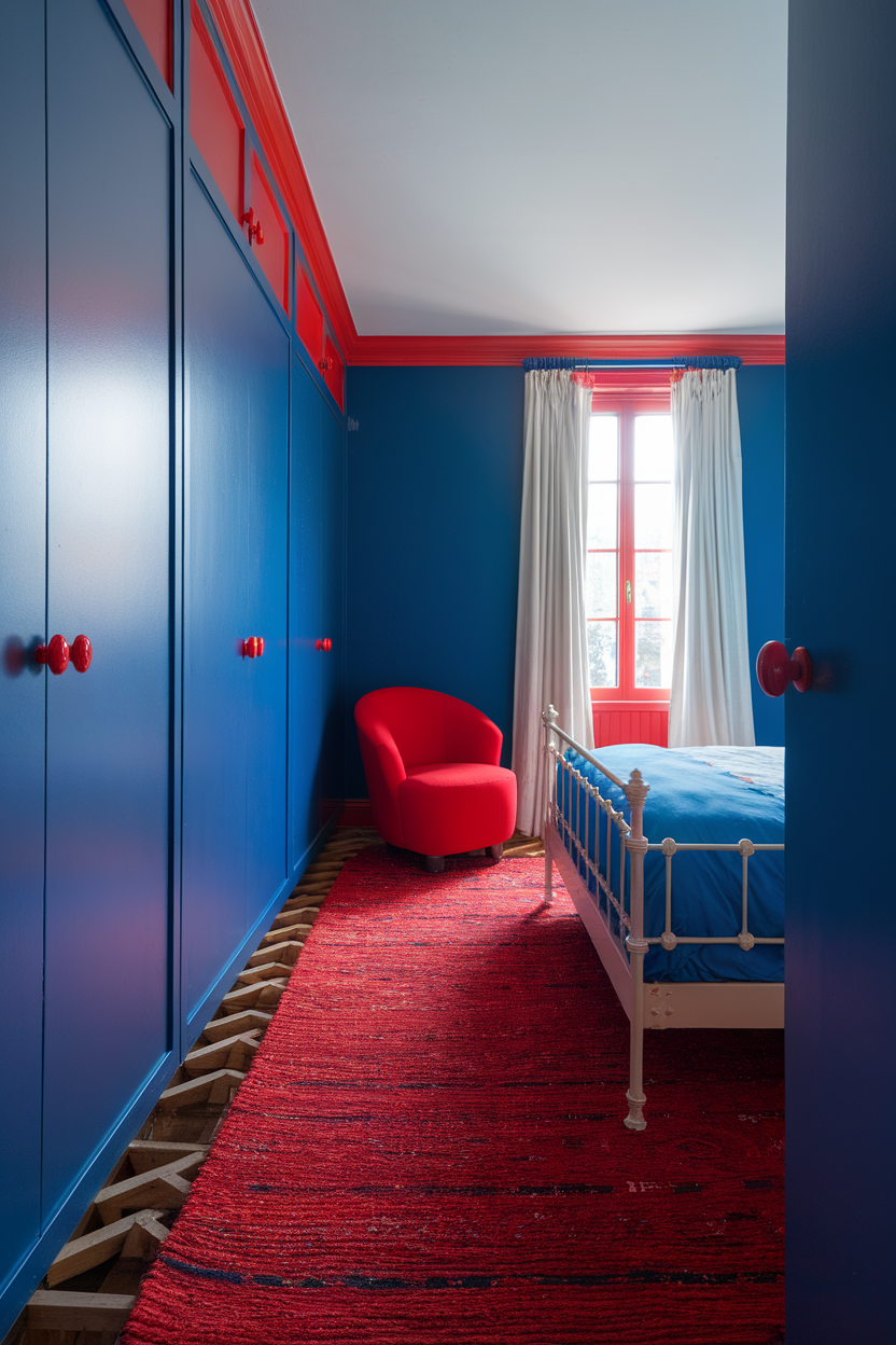 20 Striking Red and Blue Bedroom Ideas That'll Transform Your Space
