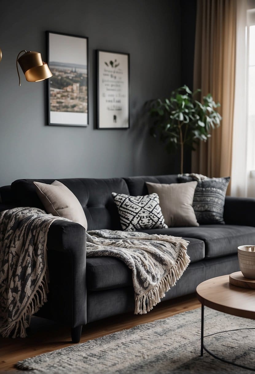 25 Charcoal Sofa Arrangements for a Stylish Living Room