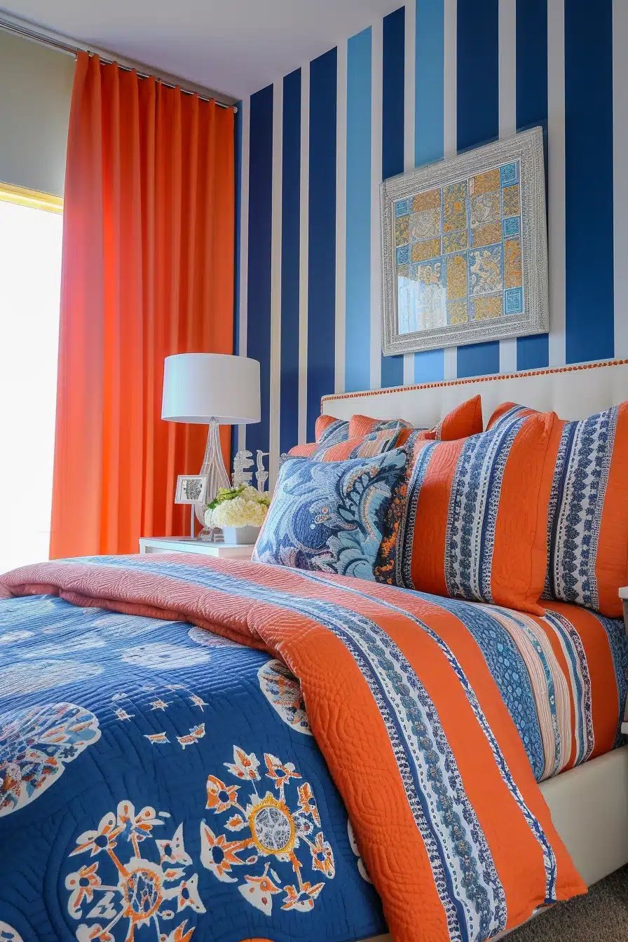 24 Orange and Blue Bedroom Ideas For a Bold Look