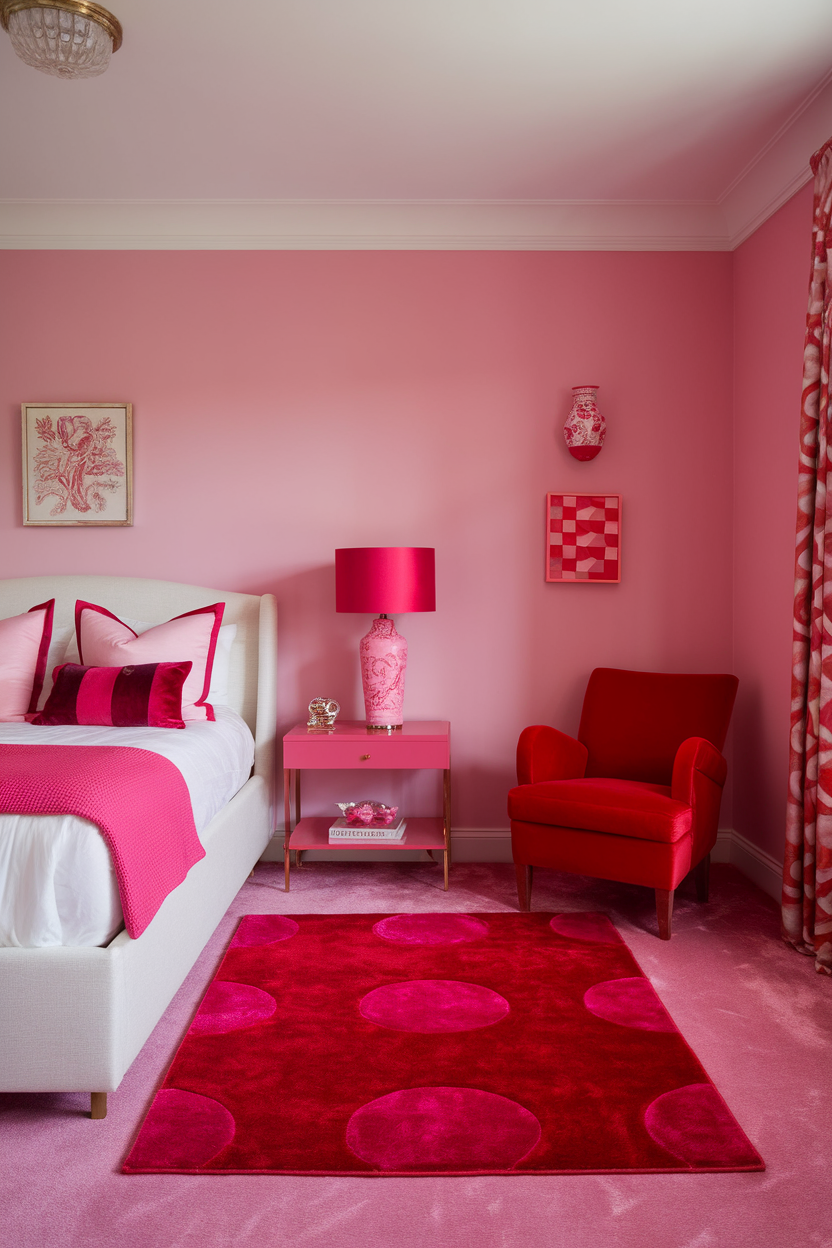 20 Stunning Red and Pink Bedroom Ideas That Will Make You Swoon