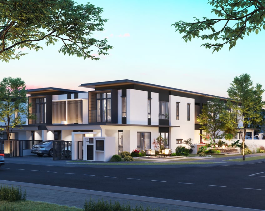 Artist’s impression of Type C1 cluster homes