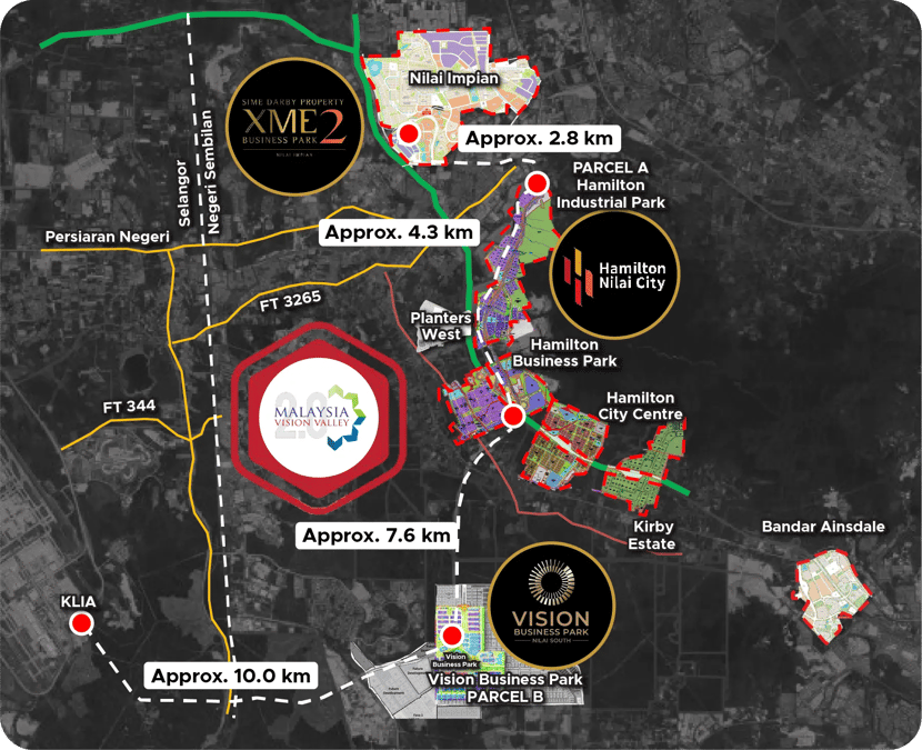 Sime Darby Property developments within Negeri Sembilan and Malaysia Vision Valley 2.0