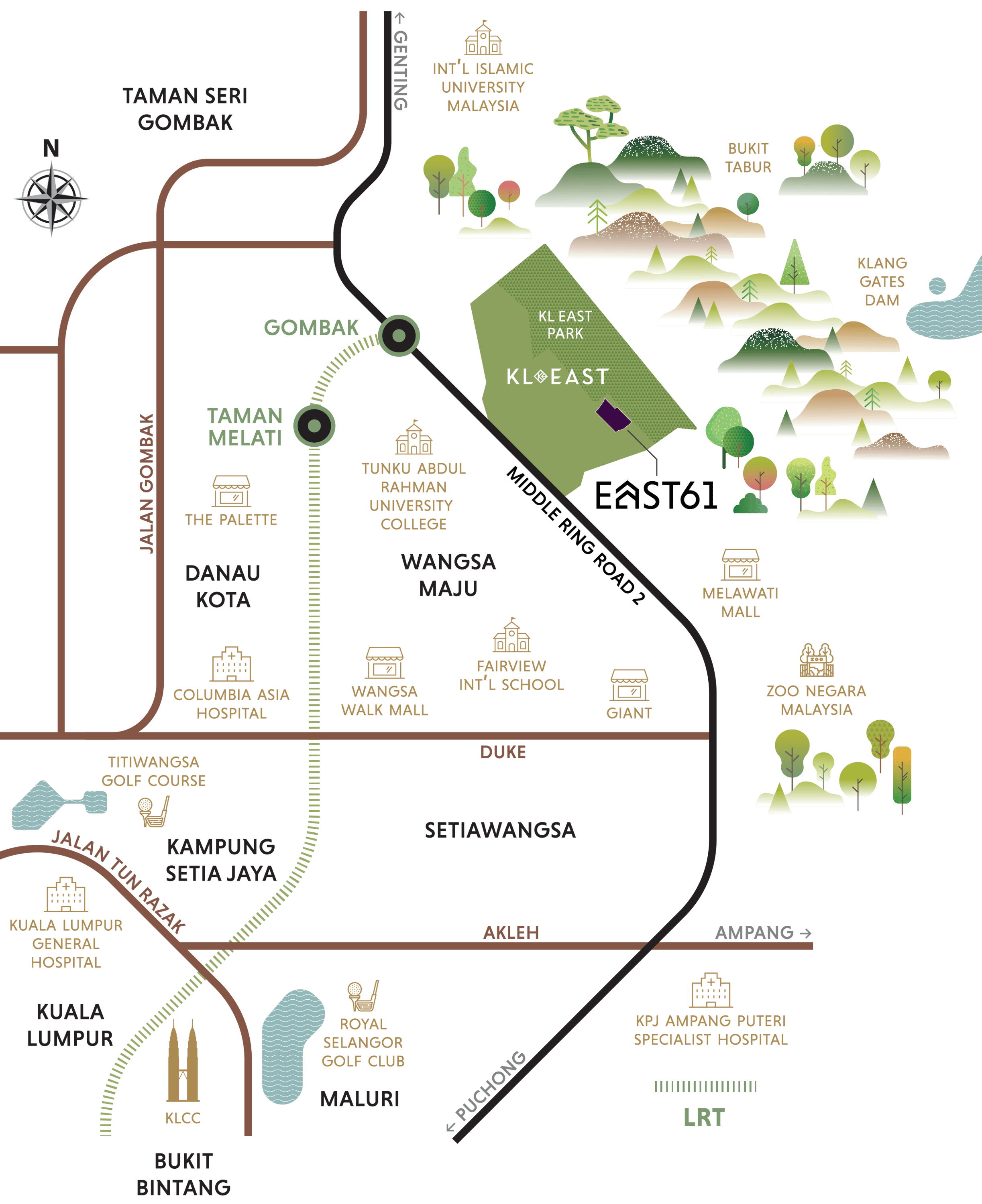 East 61 Location Map