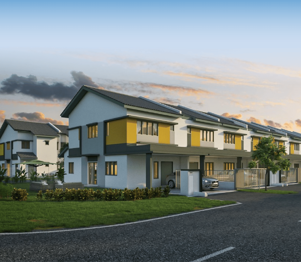 Harmoni Permai 2 stylish double-storey linked home facade