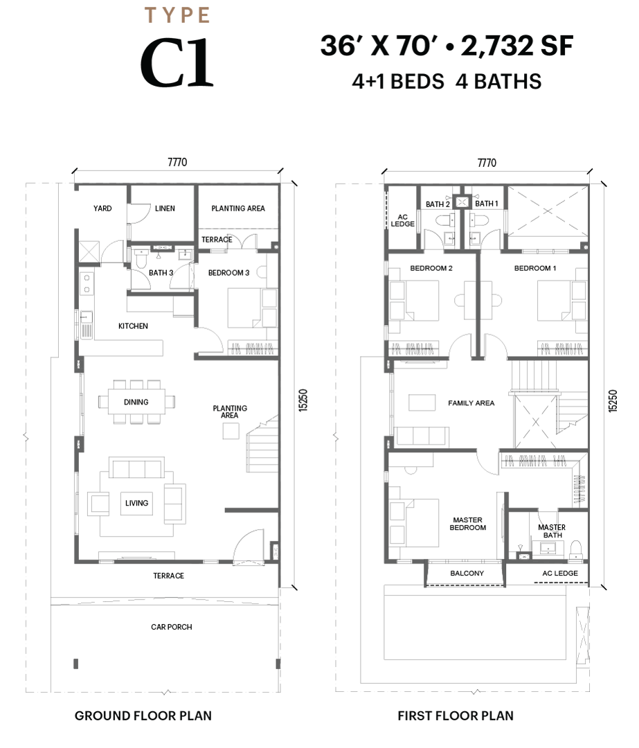 Elmina Ridge 1 Type C floor plan in City of Elmina, Selangor
