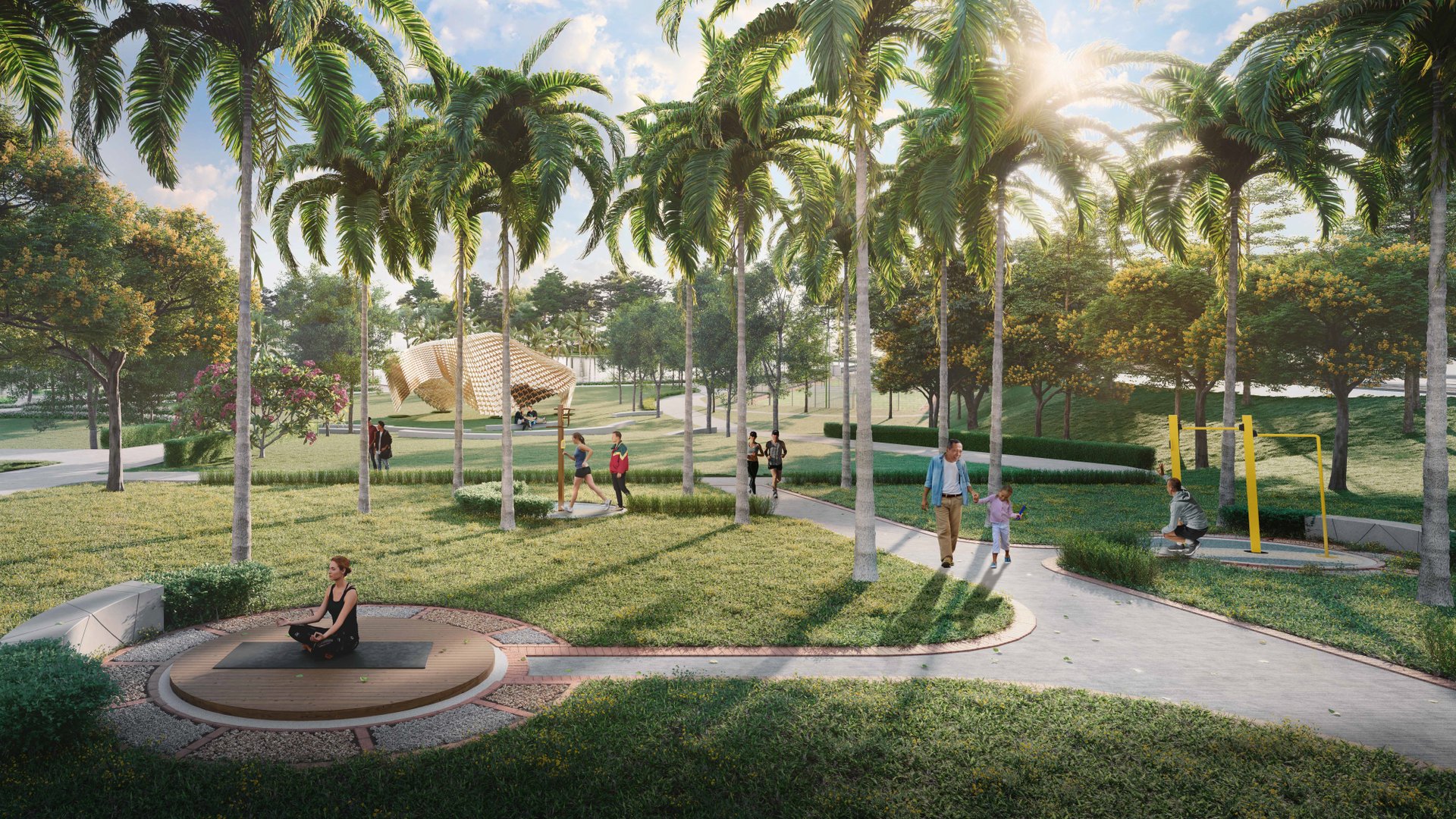Taman Impiana’s yoga deck & exercise pods