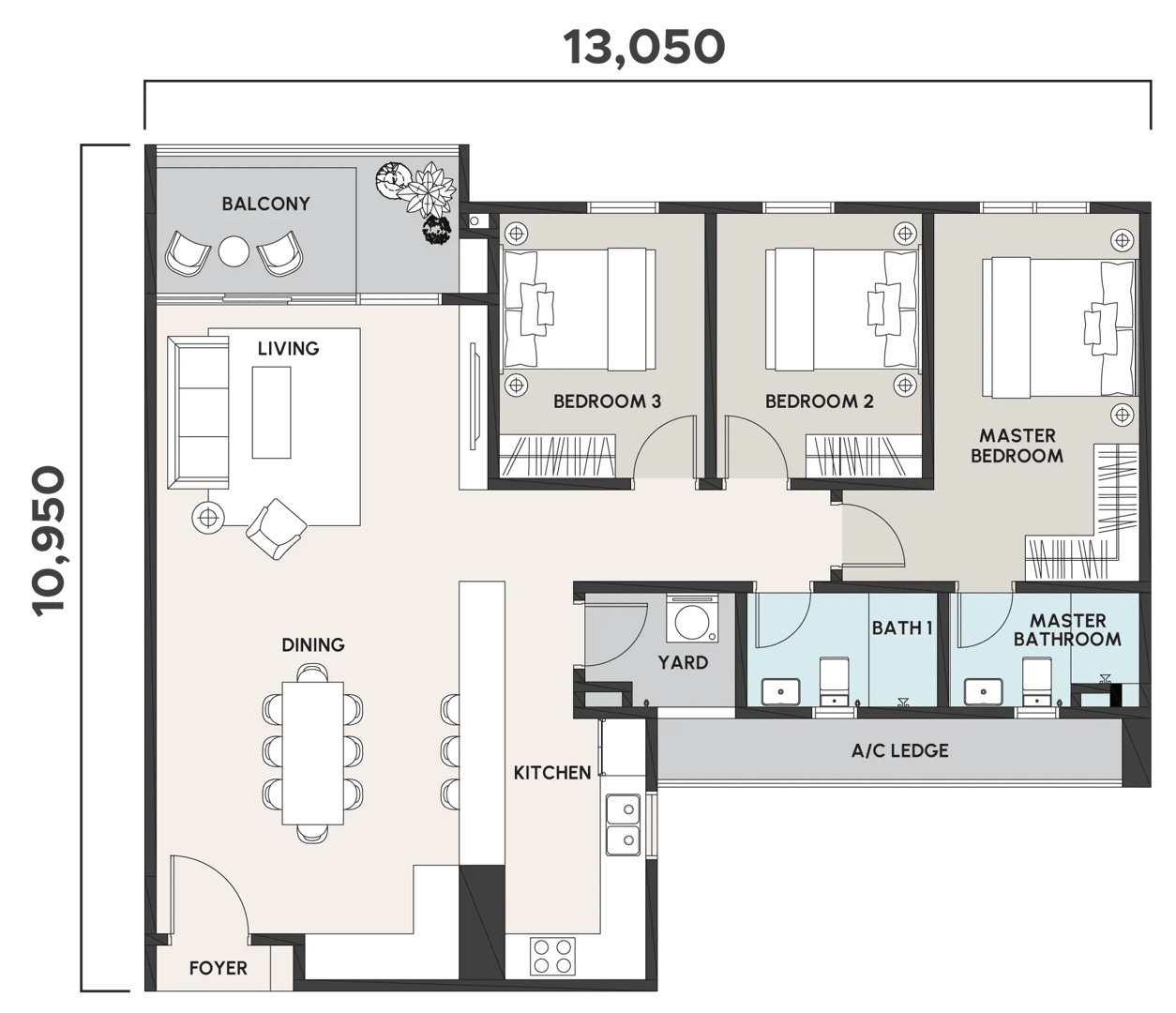 Type B1 floor plan