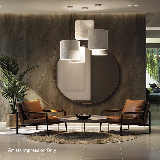 Spacious KL bungalow living room at The Residences IV