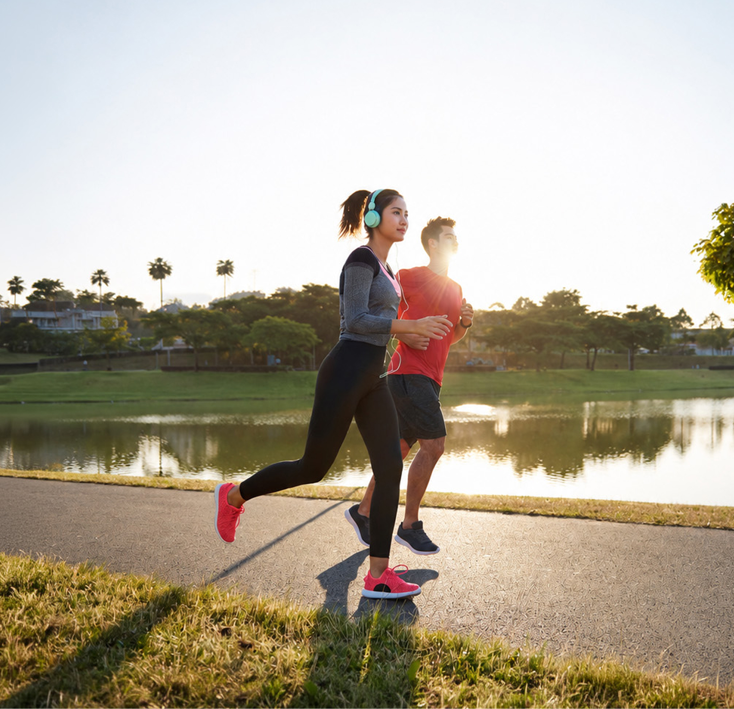 Couple jogging