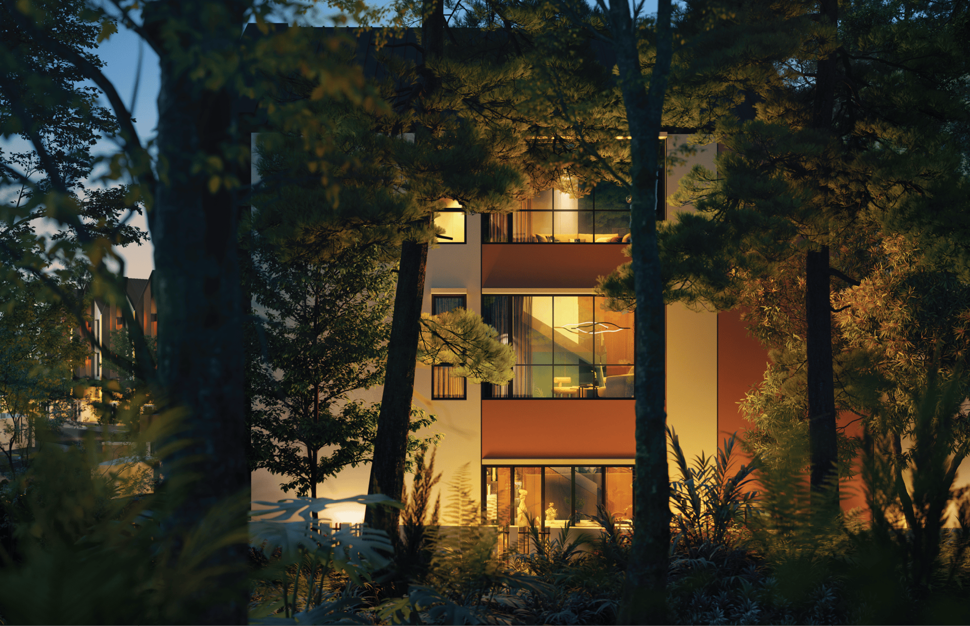 East 61 Private Residential Enclave Exterior View surrounded by Quartz Ridge nature
