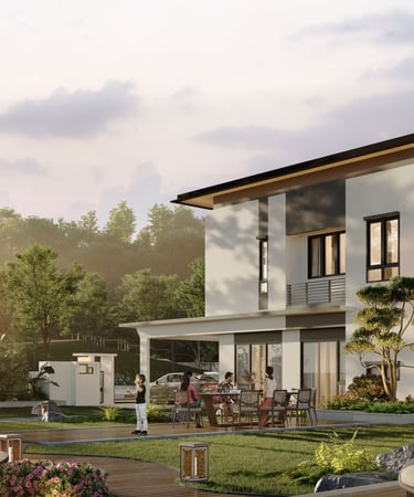 Mobile artist’s impression of Type S1 semi-detached home side garden
