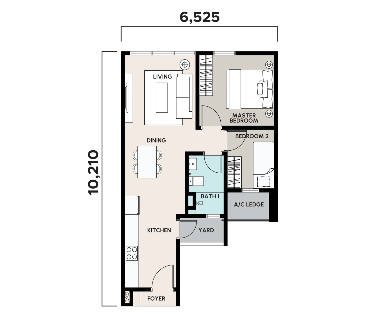Type C floor plan enlarge