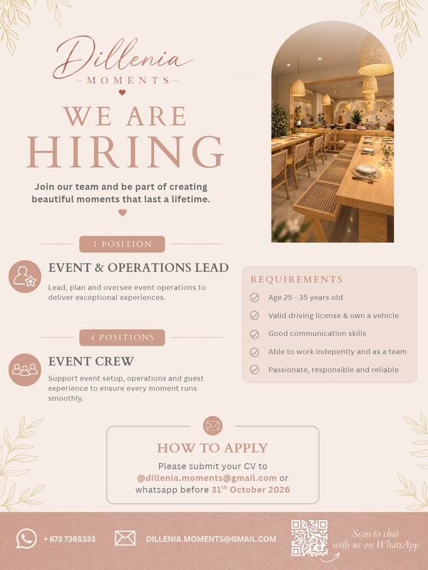 Event & Operation Leads, Event Crew - Dillenia Moments 