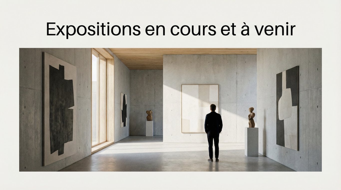 Installation artistique contemporaine mêlant fils suspendus, sculptures filaires et jeux de lumière