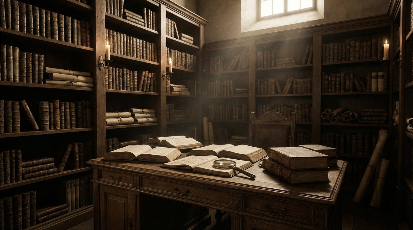 Étagère minimaliste en métal blanc avec des magazines alignés parfaitement, éclairage zénithal