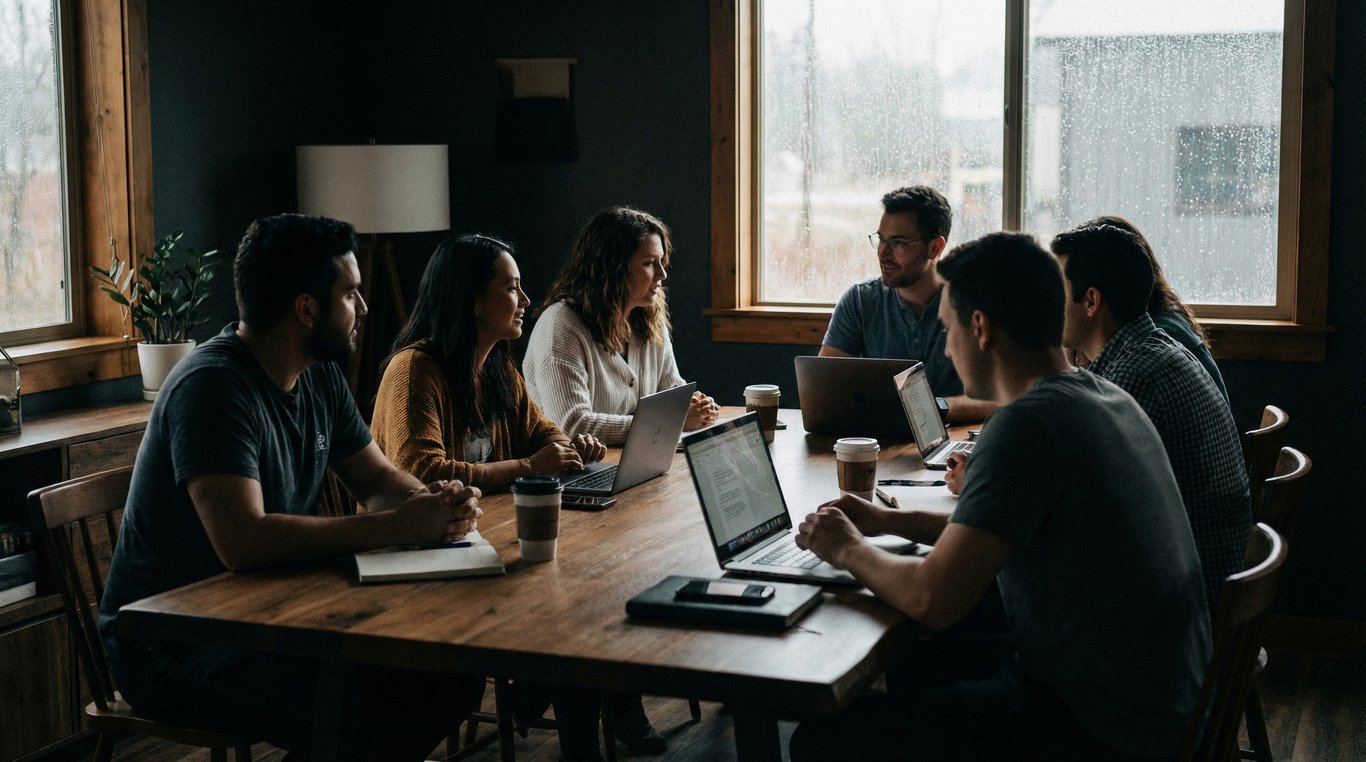 Portrait artistique du chef exécutif du Bistro Garde dressant une assiette avec concentration