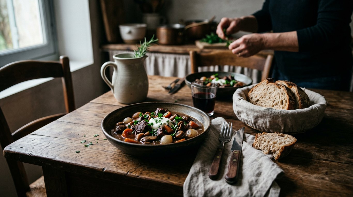 Entrée fraîche dressée avec précision