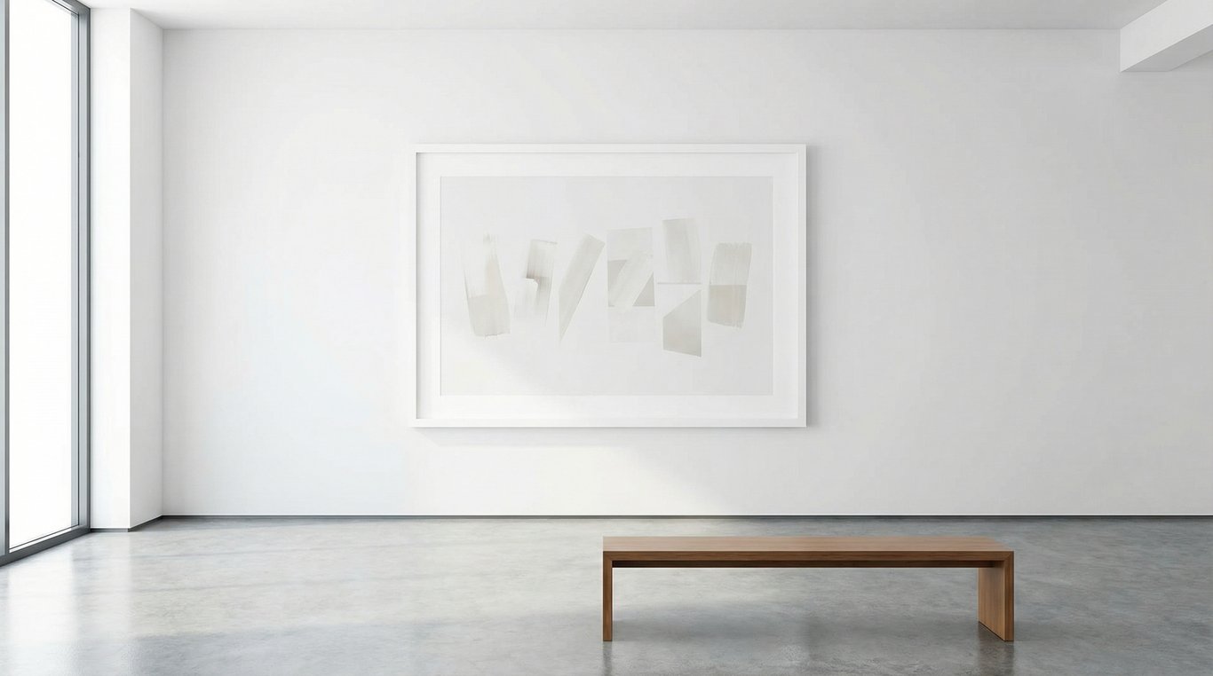 Couloir rénové avec éclairage indirect et murs aux tons poudrés