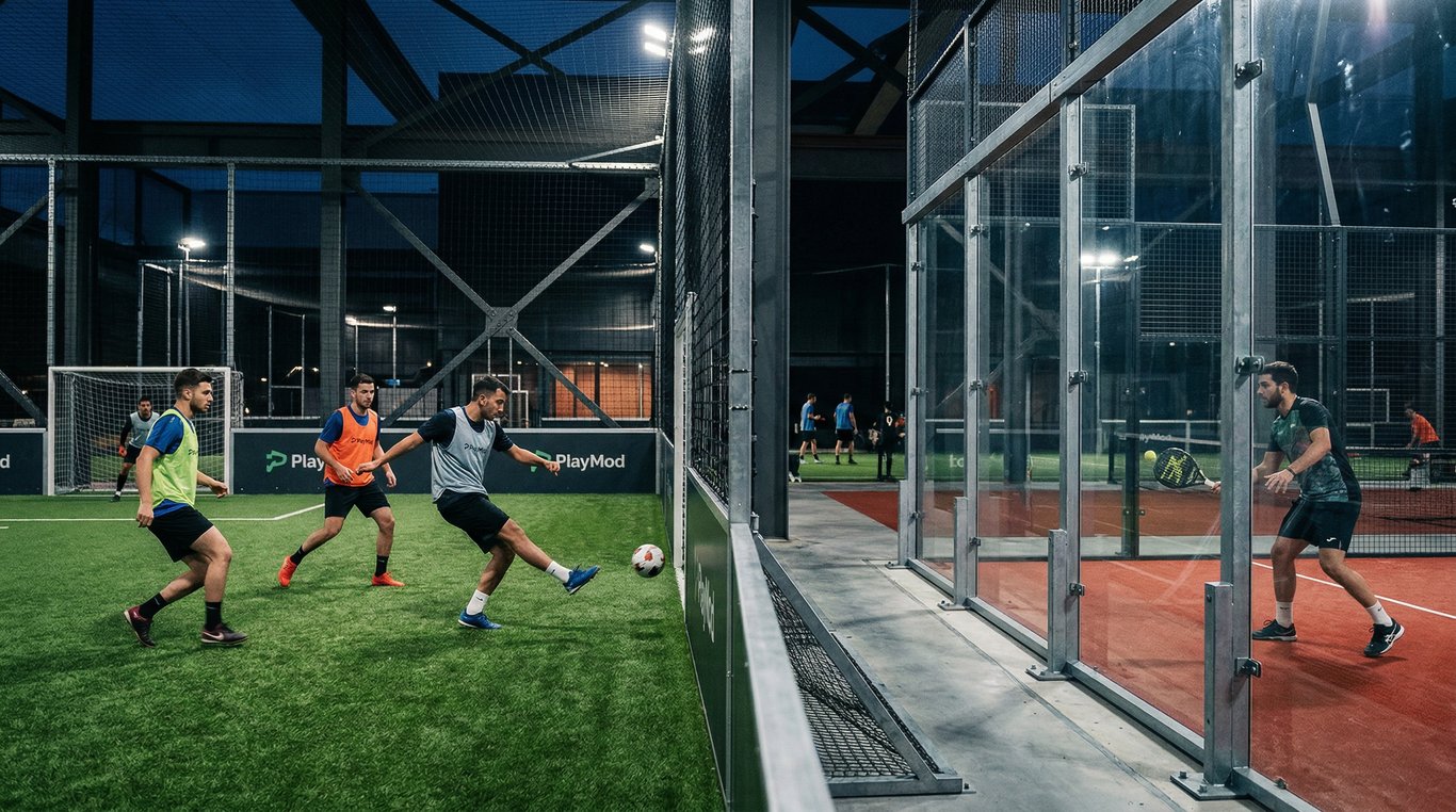 Piste de Padel éclairée