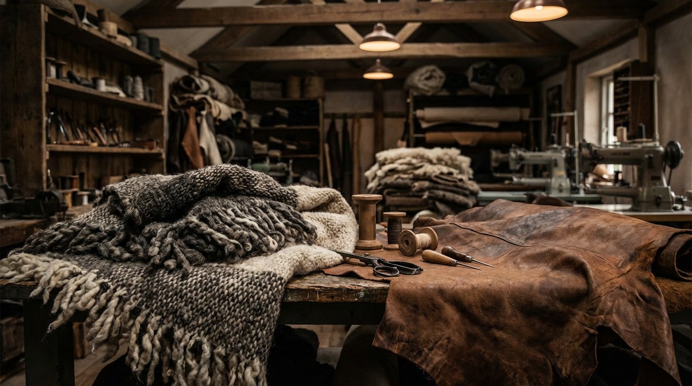 Artisan travaillant le cuir