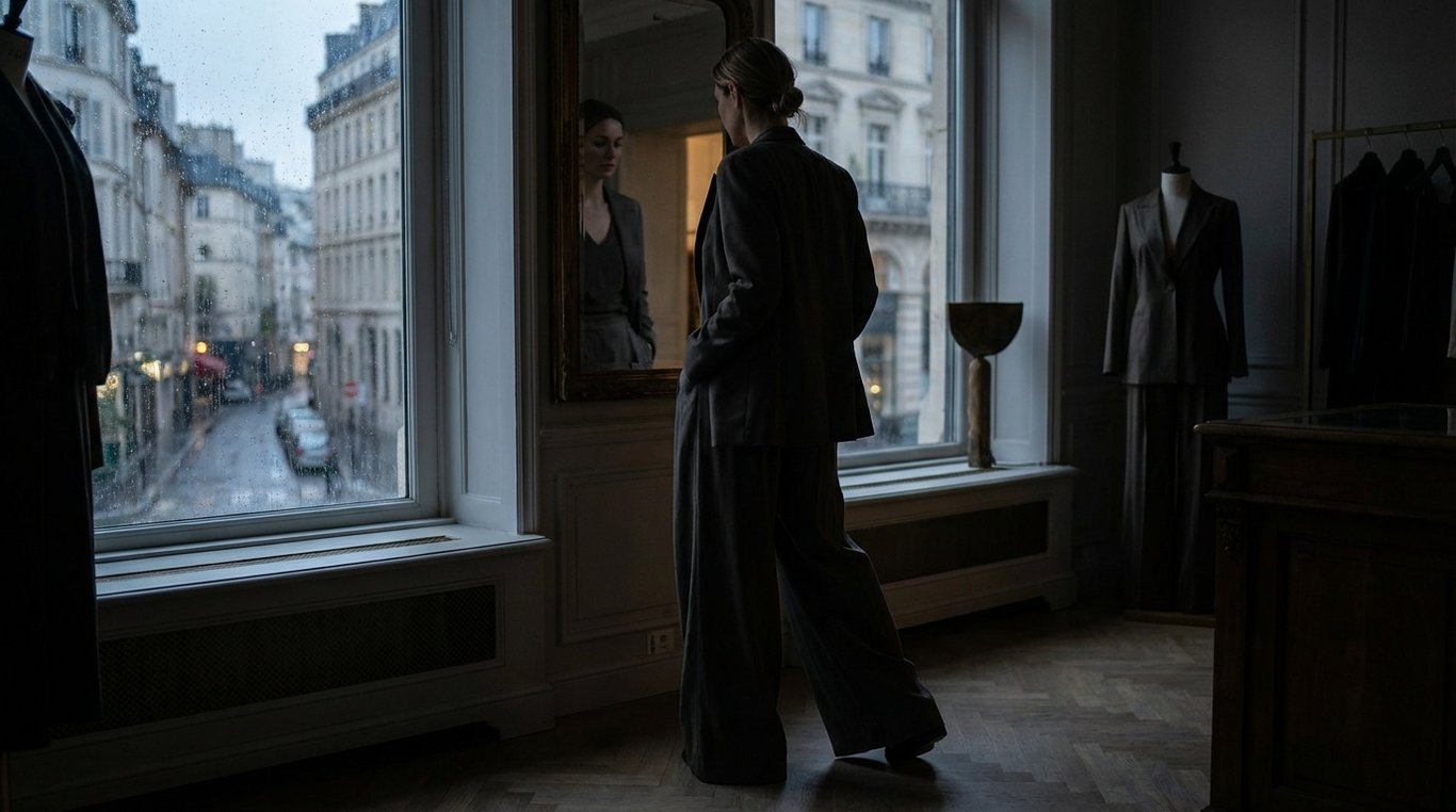 Pantalon à pinces taille haute