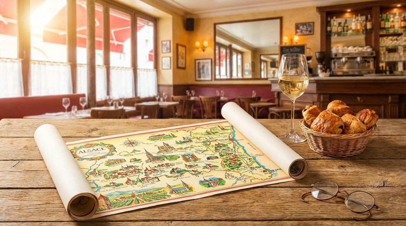 Mini carte stylisée de la région Alsace