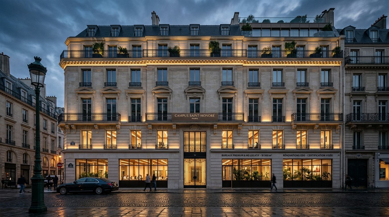 Campus Saint-Honoré — façade de bureaux premium