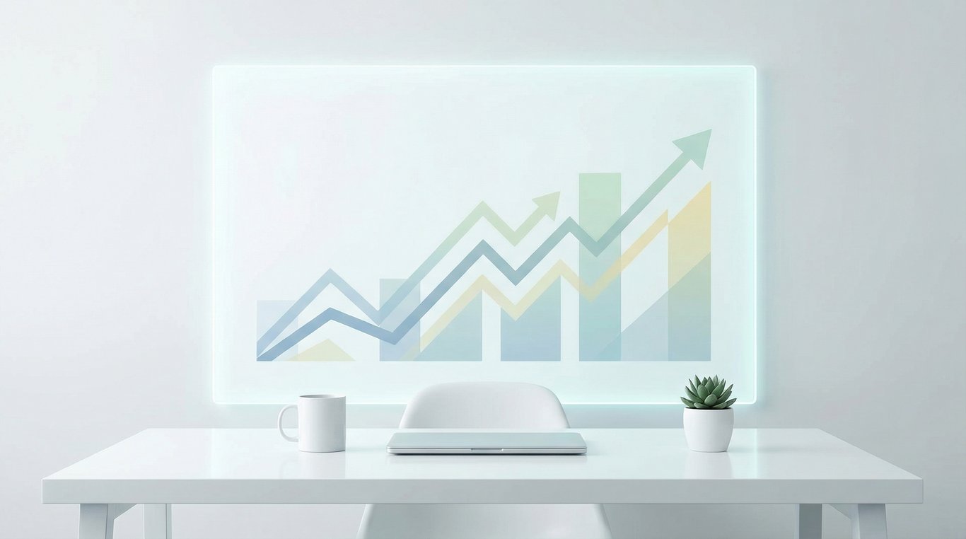 Graphique boursier stylisé