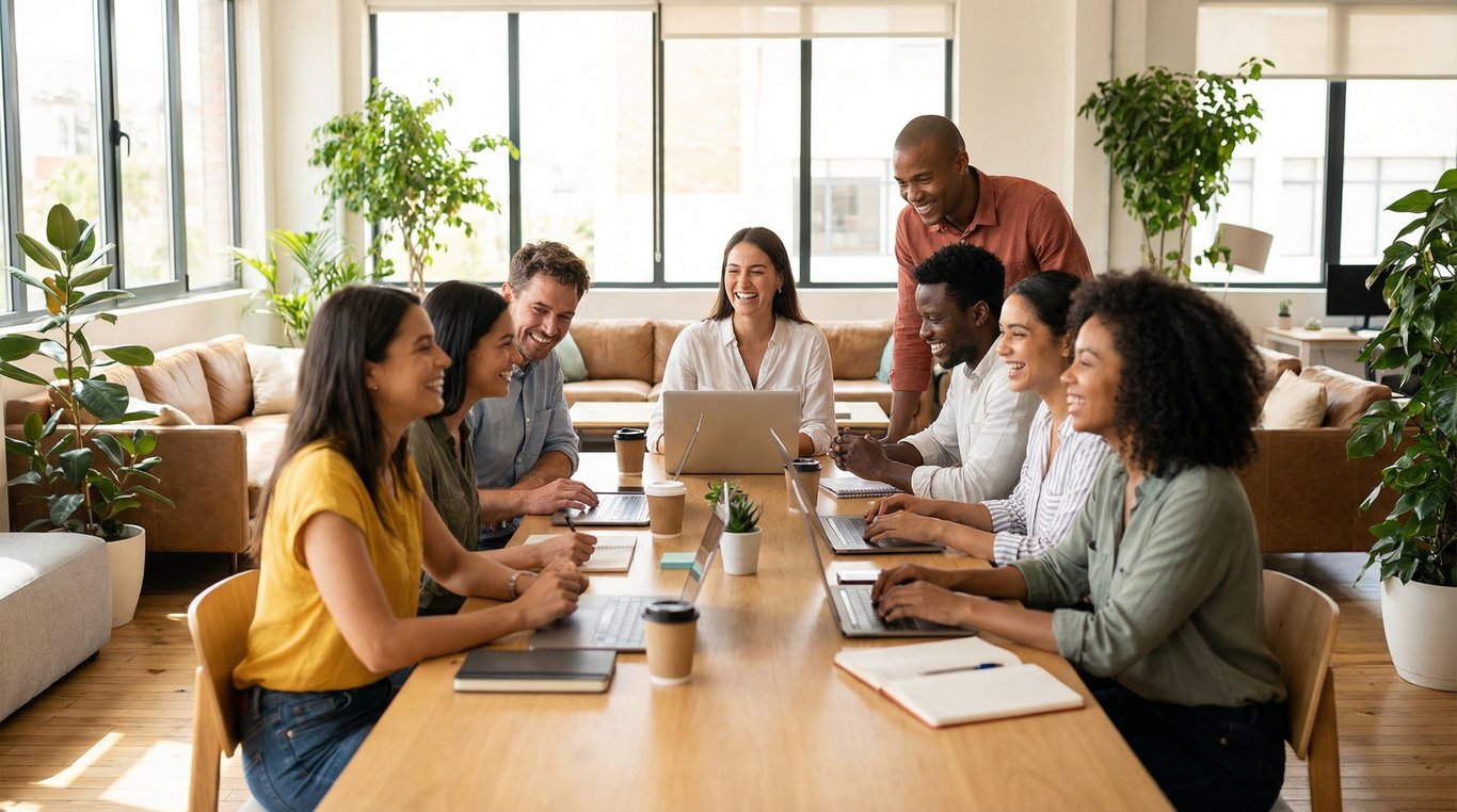 Sophie souriante dans sa cuisine