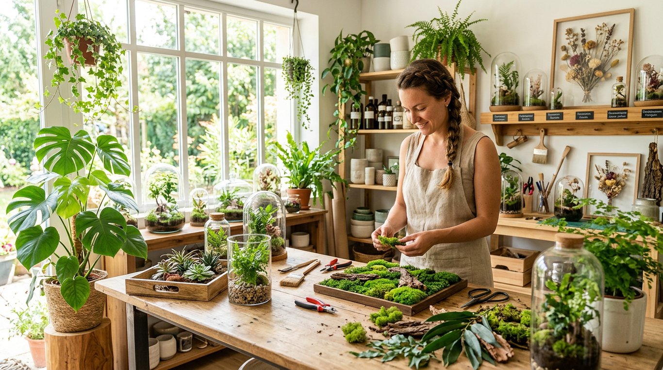 Terrarium géométrique en laiton