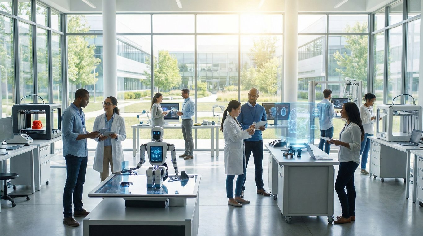 Équipement médical high-tech aux lumières bleutées, style futuriste et propre