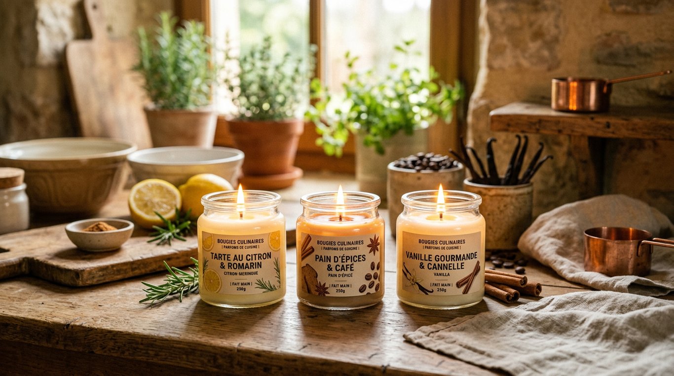 Collection de bougies culinaires