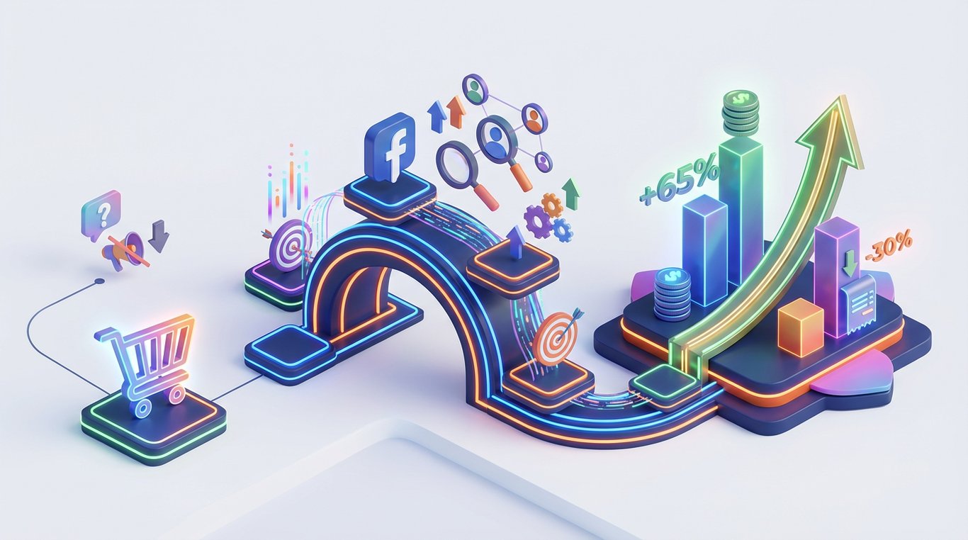 Visuel représentant la réussite e-commerce - graphique de croissance